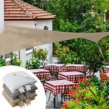 casa pura Tenda Parasole Esterno - Tenda a Vela Ombreggiante, Protezione Anti - UV | Vari Colori e Misure - Rettangolare - 3x5 m - Sabbia