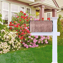 Girly Glam - Copertura magnetica per cassetta postale in lamina di oro rosa e glitter a rete, design unico, per decorazioni da giardino, dimensioni standard, 53 x 45 cm