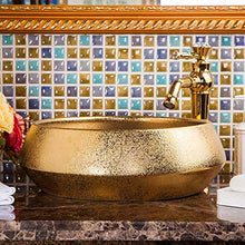 Grano di ruggine Vintage Europa Stile Vintage Cina Fatto a Mano Lavabo Lavaggio Rettangolare Lavandino da Bagno Artistico in Ceramica