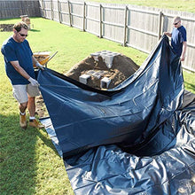 GDMING Fodere per Laghetto, Protezione Solare Rinforzata Resistenza alla Perforazione HDPE Geomembrana Plastica Panno Impermeabile per Giardino Piscine Paesaggistiche, 44 Taglie
