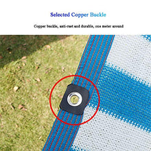 WXQIANG 90% Paralume in Tessuto - Blu e White Stripes Parasole Panno con Occhielli for Pergola Copertura della Volta - 2/3/4/5/6/8 m Larghezza Protezione Solare, Isolamento Termico (Size : 2X6M)