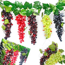 BIGBOBA. 18 Grano/Simulazione Plastica Frutta UVA Stringa Decorazione,Verde Protezione Ambientale Decorazione Domestica in Rattan