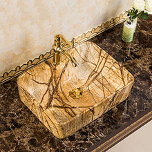 Yxx max -Lavabo Bacino di Ceramica Contatore, Rettangolo Art Bacino delle Famiglie lavandino del Bagno Adatto a Guardaroba Alberghi (49x38.5x13.5cm) Lavandino del lavabo