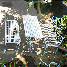 UWY Panchina da Giardino da Esterno Panchina da terrazza, Resistente panchina in Metallo in ghisa, Semplice Combinazione di Tavolo e Sedia per Balcone da caffetteria, per panchina d'ingresso per
