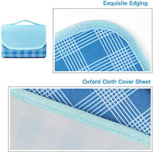 STKASE® Coperta da Picnic,Coperta Telo Picnic Impermeabile Grande Pieghevole Portable Tre Strati Picnic Stuoie per Spiaggia Campeggio Giardino, Cotone e PEVA,145 * 200CM