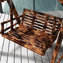 HLZY Grande aliante all'aperto con Supporto, Giardino Swing Articoli Esterni Sedia da Esterno per mobili Esterni, Tutte in Legno Massiccio Impermeabile Solare Solare Doppia terrazza Sedia a Dondolo