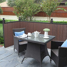 SONGMICS GPF096B Canniccio Frangivista in Plastica, Paravista per Recinzione di Giardino Terrazza Balcone, 2 Rotoli (0.9 x 3 m), Paravento con Costole Rinforzate, Marrone, 0.9 x 6 m