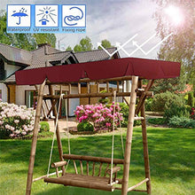 DYHQQ Tettuccio di Ricambio per Sedile da Altalena 2 e 3 posti Taglie coprisedia Top Giardino Esterno,Rosso,142x120cm