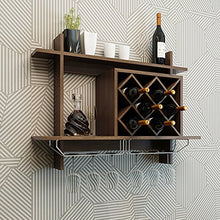 GZA Semplice in Stile Europeo Cremagliera Parete Appeso Vino Griglia/Creativo Parete Attrezzata Mensola Wine Rack (Color : Brown)