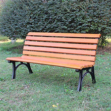 Panca da giardino in legno massello, panca da esterno per il tempo libero senza braccioli, panca da giardino anticorrosiva semplice e moderna in legno massello, resistenza agli agenti atmosferici,