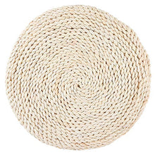 01 Cuscino Tatami Cuscino per sedili Rotondo Intrecciato a Mano Cuscino per Yoga Pouf da Pavimento per Yoga