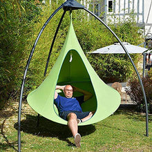 sohefia TIK Tok Kids Pod Swing Seat, Child Hammock Chair, Backyard & Park Swing Hammock, Hanging Chair with Pocket for Outdoor And Indoor (Beige)