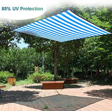 WXQIANG La Copertura di segretezza Schermo del recinto Parabrezza, Tessuto di Maglia Ombra Esterna con gromment, 85% Protezione UV, White Stripes Blu Protezione Solare, Isolamento Termico