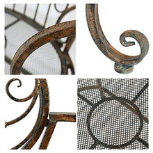 Panchine da giardino in metallo panchine da terrazzo,Panca da balcone per interni con sedile per decorazione da patio retrò,Sedia portico panchina parco con schienale,Doppia panca per il tempo liber