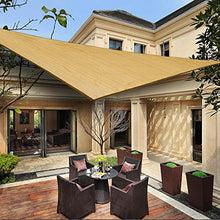 HENG FENG Vela Ombreggiante Tenda a Vela Triangolare HDPE 3.6 x 3.6 x 3.6 M Traspirante e Protezione Solare Anti UV per Esterni Giardino Verande Colore Sabbia