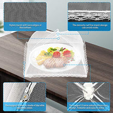 Set di 4 coperture pieghevoli per cibo, per frutta, picnic, feste ecc. (44 x 44 x 30 cm, bianco)