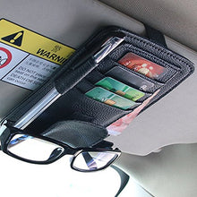 Cartella per occhiali da auto a più strati, in pelle sintetica, con visiera parasole
