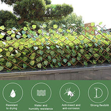 laoonl Recinzione artificiale a foglie – Simulazione regolabile – Rete di recinzione falsificata per foglie in rattan, recinzione decorativa per casa, matrimonio, giardino, balcone, decorazione