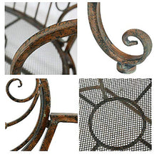 Tavolo E Sedia Per Il Tempo Libero In Ferro Battuto Retrò,sedia Doppia In Metallo Da Giardino Con Balcone, Schienale Cavo Semplice Bracciolo Sgabello Decorativo Per Portico,adatto Per Prato Da Corti