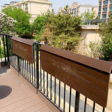 HRXQ Tavolo da Balcone Sospeso da Esterno,Tavolo da Ringhiera da Balcone, Tavolo Pieghevole da Parete con Ringhiera da Balcone Regolabile (Colore: caffè, 8 Misure)