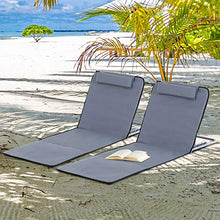 Outsunny Set 2 P.zi Lettini da Spiaggia Pieghevoli, Lettini Portatili Schienale Regolabile e Borsa, 48x134x36-45cm