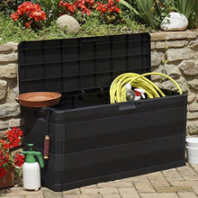 Tidyard Baule da Giardino Piccolo, Cassetta Multiuso Impermeabile, Bauli e Contenitori da Giardino 280 L Nero