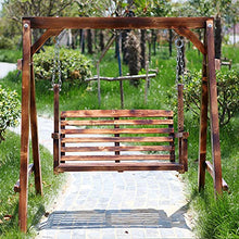 ANBO Sedia A Dondolo in Legno per Veranda, Aliante da Esterno con Supporto | Divanetto Altalena Portico in Legno per Giardino Esterno E Terrazza