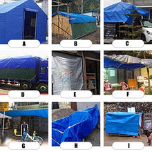 Tewango Argento + Blu ha ricoperto Water Resistant Tarp Heavy Duty Outdoor Rain Blocca Ombra Vela Patio Truck Copertura della Pellicola 180GSM (Color : 3M X 3M)