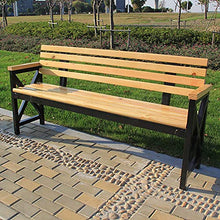 LXLH Panca da Giardino Sgabello da Giardino Panche da terrazza da Giardino panchine per Il Tempo Libero, Sedie da Esterno in Legno massello per 2-3 Persone Sedia da Portico Resistente alle intemp