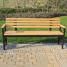 Panchine per terrazze da Giardino panchine per Il Tempo Libero, Seduta da Esterno in Legno massello 2-3 posti intemperie Sedia Portico, Terrazza Metallo Riposo Panca mobili Ponte