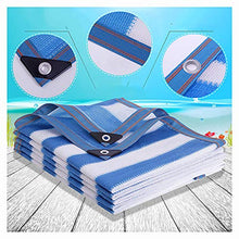 PENGDDP Rete ombreggiante Pergola Protezione Solare Rete ombreggiante Rete ombreggiante Ombreggiatura di Alta qualità (Strisce Blu e Bianche 2x8m)-Blu 2x8m