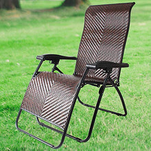 AAGYJ Sedia da Giardino Oversize Deluxe, Sedia a gravità Zero, Sdraio in Vimini in Rattan, Sedia reclinabile Portatile, Chaise Longue Pieghevole, Sedia da Spiaggia Prendisole
