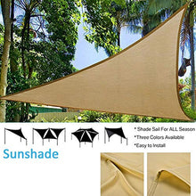 Tenda parasole triangolare, beige su entrambi i lati, parasole a baldacchino, blocco UV per patio giardino, esterno Backyard, (da 2 a 5 m)