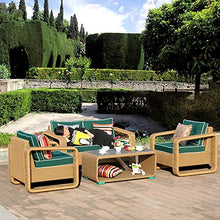 Aimir Set di Mobili da Giardino per Esterni, 4 Pezzi da Giardino per Il Tempo Libero con Combinazione di Divani in Rattan Set di Conversazioni per Patio Mobili da Salotto