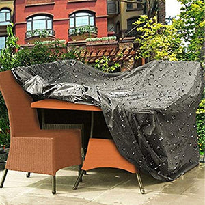 Coperture per Mobili Giardino, Coperture per Mobili Giardino Rettangolare per Esterni Impermeabili per Sedie Tavola Rattan Mobili per Mobili Cover Patio, 210D Oxford Nero