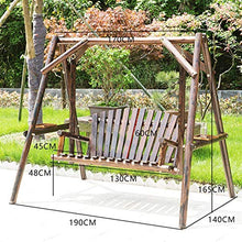 HLZY Grande aliante all'aperto con Supporto, Deluxe Wooden Arc Frame Amaca Hammock 3 Person Garden Swing Arredamento Esterno Patio Swing Sedia Lounge all'aperto