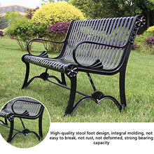 outdoor product Panchina da terrazza da Esterno, Panca Decorativa retrò Impermeabile e antiruggine per Cortile, Sgabello per Il Tempo Libero con braccioli e Schienale, Facile da Montare
