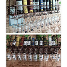 SGSG Scaffali galleggianti per unità da Bar Scaffali per Vino a Parete, portabicchieri da Vino sospesi Portabottiglie Rustico per Vino Scaffale Multifunzione Scaffali Multifunzione Appl