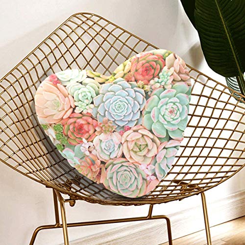 Cuscini per Esterni Piante grasse Decorative Pianta Naturale Foglia Piantare Succulente Cuscini Decorativi per Bambini 13,78 x 13,78 Pollici Cuscino a Forma di Cuore Regalo per Amici/Bambini/raga