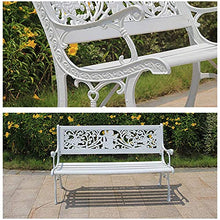 GaoF Panchina da Giardino per terrazza da 49 Pollici, panchina per Il Tempo Libero a Due posti per Esterni, Sedia da Portico Resistente alle intemperie in Legno anticorrosivo con Struttura in