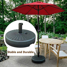 Wgwioo Ombrelloni da Giardino, Ombrellone da Tavolo Impermeabile da 2 M con 6 Stecche in Acciaio/Manovella, Perfetto per Hotel, Spiaggia, Patio, Cortile, Ponte,Rosso,Umbrella+Base