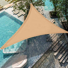 DAMAI Tenda A Vela Impermeabile Triangolare 3x3x4.3M, Vela Ombreggiante Triangolare per Esterno Giardino Terrazza,Beige