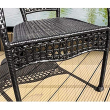 Tavolo in vimini in rattan mobili in patio e set sedia, Tavolo da giardino e sedie da giardino all'aperto in rattan Set di mobili da giardino per famiglie Tavolino da caffè all'aperto (sedia da tavola