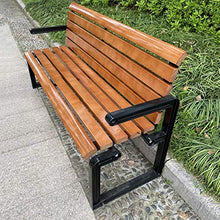 Panchina da Giardino Panchina da Esterno,Struttura In Ghisa E Sedili In Legno Massello Anticorrosivo Panchine da Terrazza,Con Schienale E Bracciolo Balcone Per Il Tempo Libero Panchina del Parco