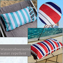 Homelevel Cuscino da spiaggia, 55 cm x 30 cm, con cordoncino, imbottito, per lettino da viaggio, spiaggia, piscina, spiaggia, giardino, da viaggio