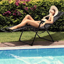 blumfeldt California Dreaming - Lettino Prendisole, Imbottitura 4 cm, Schienale Regolabile, Struttura in Acciaio, Cuscino Rimovibile e Regolabile, Sistema PureRelaxation, Ergonomico, Grigio