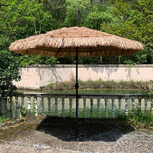 LCYXM Ombrellone da Esterno 2.7M, Ombrellone in Paglia Artificiale, Ombrellone da Spiaggia alle Hawaii, Ombrellone da Esterno, con Disegno A Manovella, Utilizzato per Balcone/terrazza/Spiaggia -se