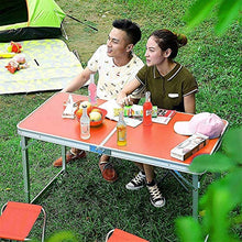 CASTOR Tavolo da Picnic all'aperto Tavolo Pieghevole in Altezza Regolabile in Alluminio Regolabile in Lega di Alluminio da Interno BBQ Party Table