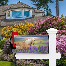 Cavallo Mailbox Covers Magnetico Animale Lupino Fiori Viola Tramonto Giardino Cortile Decorazione Casa Dimensioni Standard 53,3 cm x 45,7 cm