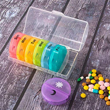HEALLILY organizzatore settimanale per portapillole Portapillole per 7 giorni 14 scomparti dispenser per la conservazione di farmaci contenitore vitaminico per il viaggio